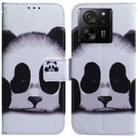 For Xiaomi 13T / 13T Pro / Redmi K60 Ultra Coloured Drawing Flip Leather Phone Case(Panda) - 1