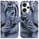 For Xiaomi Redmi Note 13 Pro+ 5G Coloured Drawing Flip Leather Phone Case(Tiger) - 1