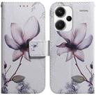 For Xiaomi Redmi Note 13 Pro+ 5G Coloured Drawing Flip Leather Phone Case(Magnolia) - 1
