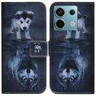 For Xiaomi Redmi Note 13 Pro 5G Coloured Drawing Flip Leather Phone Case(Wolf and Dog) - 1