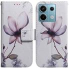For Xiaomi Redmi Note 13 Pro 5G Coloured Drawing Flip Leather Phone Case(Magnolia) - 1