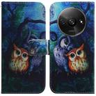 For Xiaomi Redmi A3 Coloured Drawing Flip Leather Phone Case(Oil Painting Owl) - 1