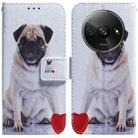 For Xiaomi Redmi A3 Coloured Drawing Flip Leather Phone Case(Pug) - 1