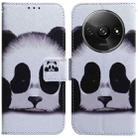 For Xiaomi Redmi A3 Coloured Drawing Flip Leather Phone Case(Panda) - 1