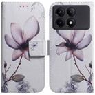 For Xiaomi Redmi K70E / Poco X6 Pro Coloured Drawing Flip Leather Phone Case(Magnolia) - 1