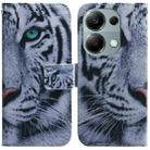 For Xiaomi Redmi Note 13 Pro 4G Coloured Drawing Flip Leather Phone Case(Tiger) - 1
