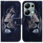 For Xiaomi Redmi Note 13 Pro 4G Coloured Drawing Flip Leather Phone Case(Lion) - 1