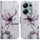 For Xiaomi Redmi Note 13 Pro 4G Coloured Drawing Flip Leather Phone Case(Magnolia) - 1