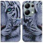 For Xiaomi Poco M6 Pro 4G Coloured Drawing Flip Leather Phone Case(Tiger) - 1