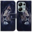 For Xiaomi Poco M6 Pro 4G Coloured Drawing Flip Leather Phone Case(Lion) - 1