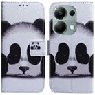 For Xiaomi Poco M6 Pro 4G Coloured Drawing Flip Leather Phone Case(Panda) - 1