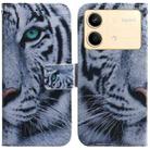 For Xiaomi Redmi Note 13R Pro Coloured Drawing Flip Leather Phone Case(Tiger) - 1