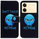 For Xiaomi Redmi Note 13R Pro Coloured Drawing Flip Leather Phone Case(Anger) - 1