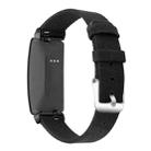 For Fitbit Inspire HR Nylon Canvas Strap Metal Connector Size: Large Size(Black) - 2