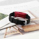 For Fitbit Inspire HR Nylon Canvas Strap Metal Connector Size: Large Size(Black) - 4