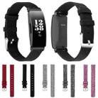 For Fitbit Inspire HR Nylon Canvas Strap Metal Connector Size: Large Size(Black) - 7