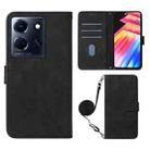 For Infinix Note 30 5G / X6711 Crossbody 3D Embossed Flip Leather Phone Case(Black) - 1