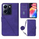 For Infinix Note 30 5G / X6711 Crossbody 3D Embossed Flip Leather Phone Case(Purple) - 1