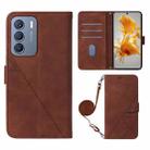 For Infinix Zero 5G 2023 / T781 Crossbody 3D Embossed Flip Leather Phone Case(Brown) - 1