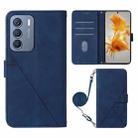 For Infinix Zero 5G 2023 / T781 Crossbody 3D Embossed Flip Leather Phone Case(Blue) - 1