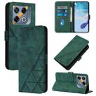 For Infinix GT 20 Pro-X6871 Crossbody 3D Embossed Flip Leather Phone Case(Dark Green) - 1