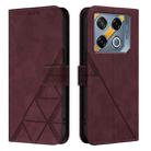 For Infinix GT 20 Pro-X6871 Crossbody 3D Embossed Flip Leather Phone Case(Wine Red) - 2