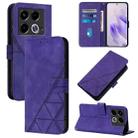 For Infinix Note 40 5G Crossbody 3D Embossed Flip Leather Phone Case(Purple) - 1