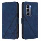 For Infinix Hot 50 Pro+ 4G Crossbody 3D Embossed Flip Leather Phone Case(Blue) - 2