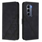 For Infinix Hot 50 Pro+ 4G Crossbody 3D Embossed Flip Leather Phone Case(Black) - 2