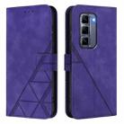 For Infinix Hot 50 Pro+ 4G Crossbody 3D Embossed Flip Leather Phone Case(Purple) - 2