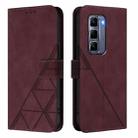 For Infinix Hot 50 Pro+ 4G Crossbody 3D Embossed Flip Leather Phone Case(Wine Red) - 2