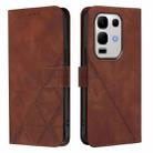 For Infinix Note 50s Crossbody 3D Embossed Flip Leather Phone Case(Brown) - 2