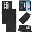 For Infinix Note 50s Crossbody 3D Embossed Flip Leather Phone Case(Black) - 1