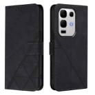 For Infinix Note 50s Crossbody 3D Embossed Flip Leather Phone Case(Black) - 2