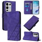 For Infinix Note 50s Crossbody 3D Embossed Flip Leather Phone Case(Purple) - 1