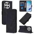 For Tecno Camon 30 4G / 5G Crossbody 3D Embossed Flip Leather Phone Case(Black) - 1