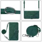 For Tecno Camon 30 4G / 5G Crossbody 3D Embossed Flip Leather Phone Case(Dark Green) - 3