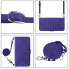 For Tecno Camon 30 Pro 5G Crossbody 3D Embossed Flip Leather Phone Case(Purple) - 3