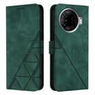 For Tecno Camon 30 Pro 5G Crossbody 3D Embossed Flip Leather Phone Case(Dark Green) - 2