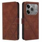 For Tecno Pova 6 Neo Crossbody 3D Embossed Flip Leather Phone Case(Brown) - 2