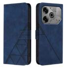 For Tecno Pova 6 Neo Crossbody 3D Embossed Flip Leather Phone Case(Blue) - 2