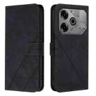 For Tecno Pova 6 Neo Crossbody 3D Embossed Flip Leather Phone Case(Black) - 2