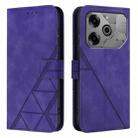 For Tecno Pova 6 Neo Crossbody 3D Embossed Flip Leather Phone Case(Purple) - 2