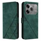 For Tecno Pova 6 Neo Crossbody 3D Embossed Flip Leather Phone Case(Dark Green) - 2