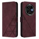 For Tecno Spark 30C 5G / Pop 9 5G Crossbody 3D Embossed Flip Leather Phone Case(Wine Red) - 2