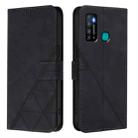 For Tecno Camon 15 Crossbody 3D Embossed Flip Leather Phone Case(Black) - 2