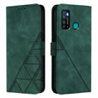 For Tecno Camon 15 Crossbody 3D Embossed Flip Leather Phone Case(Dark Green) - 2
