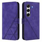 For Tecno Camon 40 4G Crossbody 3D Embossed Flip Leather Phone Case(Purple) - 2