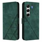For Tecno Camon 40 4G Crossbody 3D Embossed Flip Leather Phone Case(Dark Green) - 2