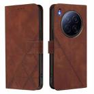 For Tecno Camon 40 Premier Crossbody 3D Embossed Flip Leather Phone Case(Brown) - 2